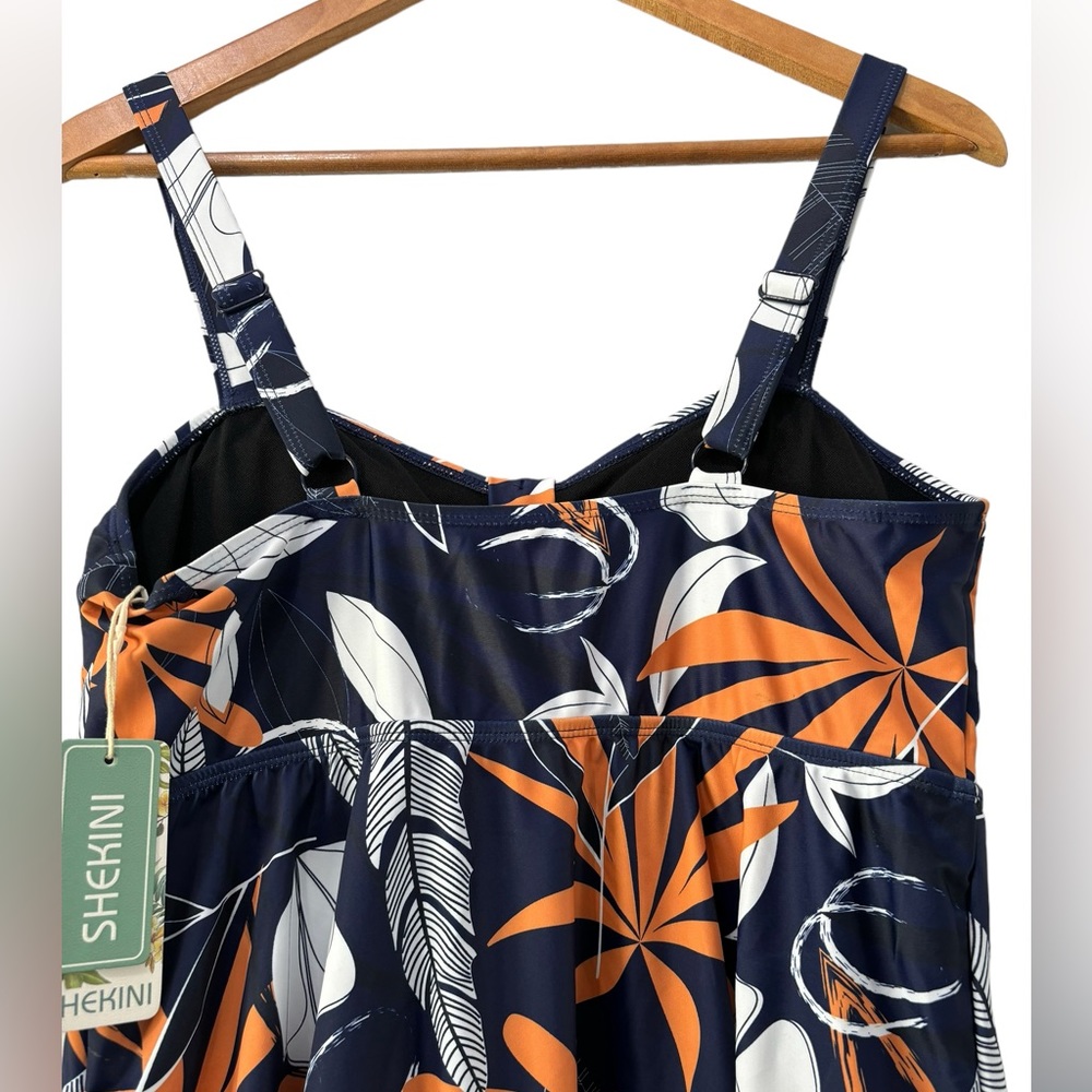 Shekini‎ Swimsuit Women’s Size 0X Floral Print One Piece Swimsuit NWT Adjustable - Picture 5 of 7